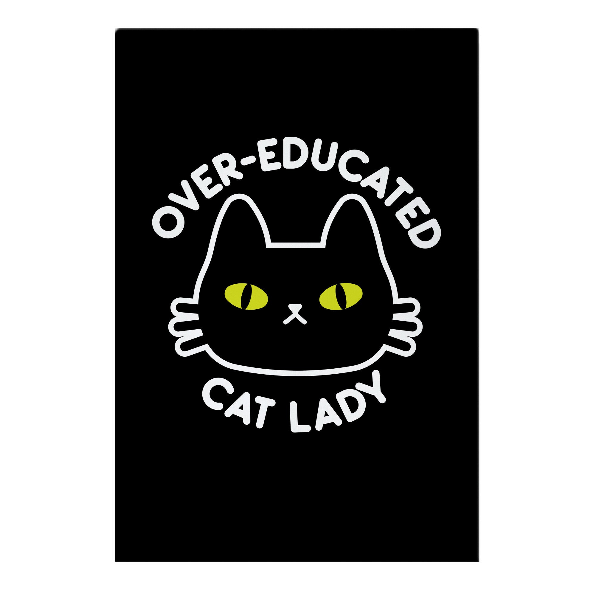 Over-educated Cat Lady Garden Flag